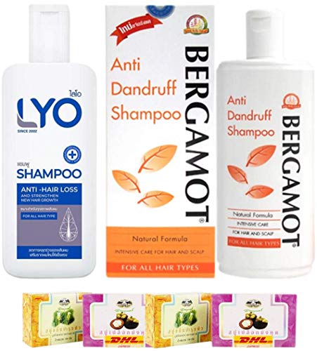 Set A60 Lyo Şampuan Anti Saç Dökülmesi Güçlendirmek Bergamot Kepek Önleyici Şampuan Doğal Formülü Yoğun Thaigiftshop Tarafından