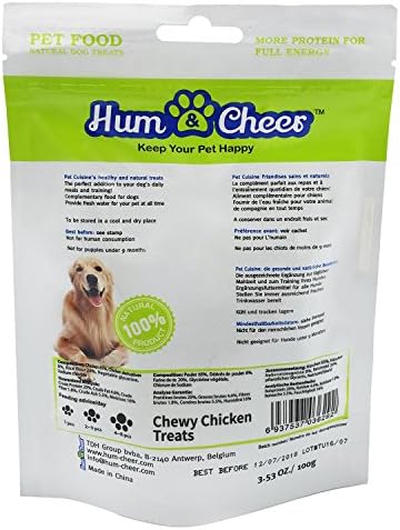 Hum & Cheer Hm043Cm001-100 Premium Köpek Davranır 3.53 Oz Chewy Tavuk Eğitim Köpek Aperatifler İçin, Küçük