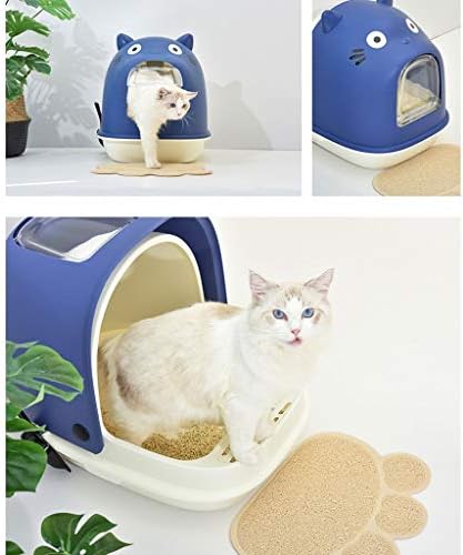 xuejuanshop Kedi kum kabı Tamamen Kapalı Kedi Kumu Havzası Yarı Kapalı Kedi Tuvalet, Büyük Yaratıcı Kedi kum kabı, kolay Temizlenebilir