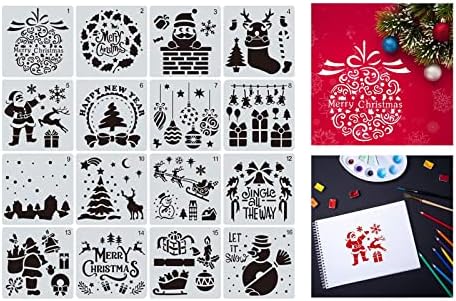 Harilla 16 paket zanaat Noel şablonlar şablon Noel şablonları el sanatları projesi için