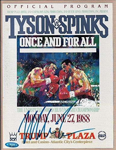 Mike Tyson Spinks Orijinal Dövüş Programı İmzalı Tristar 7571835 91 Sn KO Dövüş İmzalı Boks Dergileri
