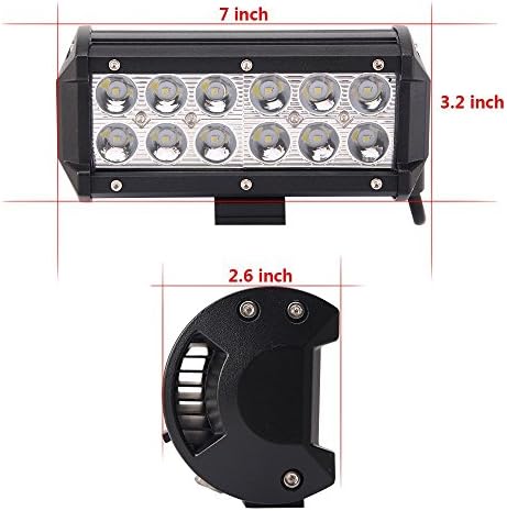 Led Bakla, Lumitek 2 ADET 36 W LED ışık Bar 6 inç Spot LED çalışma ışıkları Sürüş Sis farları için kamyon, araba, ATV, SUV