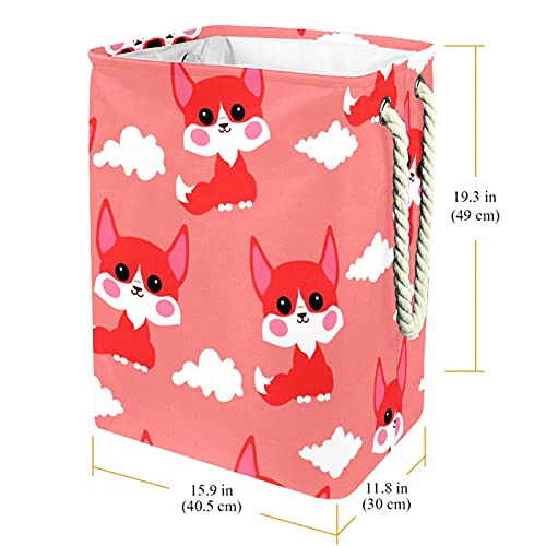 Oyuncak saklama kutusu Sevimli kırmızı Tilki Çocuklar için Katlanabilir saklama kabı Kreş, oyun Odası Dolap Ev Organizasyon,