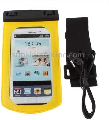 Leya-US Smartphone Koruyucu Kılıflar Kayış ve Kol Bandı ile Su Geçirmez Çanta Galaxy SIII / i9300, Sarı Cep Telefonu Aksesuarları
