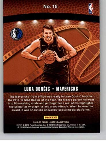 2019-20 NBA Çemberler ışıkları Kamera Eylem 15 Luka Doncic Dallas Mavericks Resmi Panini Basketbol Ticaret Kartı Perakende