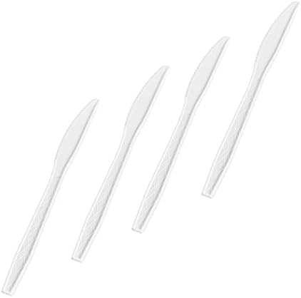 Manga'nın Plastik Bıçakları / 100 Ağır Hizmet Tipi Tek Kullanımlık Bıçaklar | Ev, Fonksiyonlar ve Partiler için Çatal Bıçak Takımı
