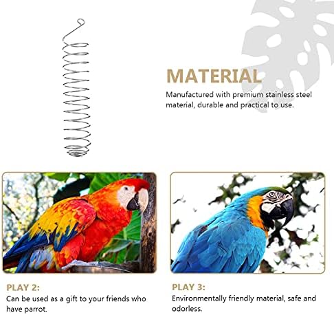 Jenerik Kuş Gıda Tutucu Paslanmaz Çelik Kuş Besleyici Oyuncak Küçük Hayvan Toplayıcılık Asılı Besleme Tedavi Aracı Papağanlar