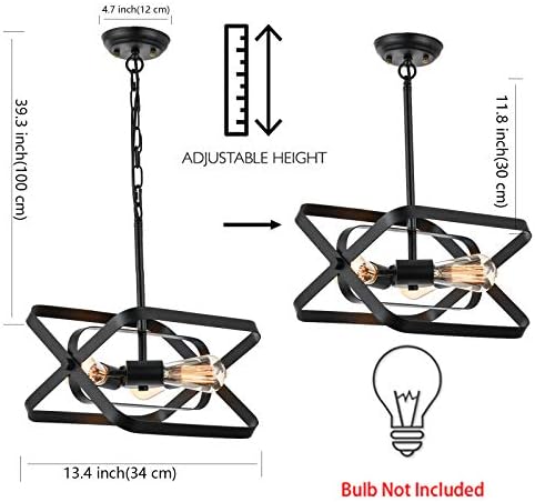 SEEBLEN 3-Light kolye ışık ayarlanabilir asılı ışıklar mutfak lsland siyah tavan ışık yemek odası koridor çiftlik Swng ışık