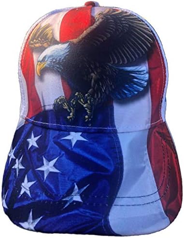 Amerikan kartal süblimasyon beyzbol şapka topu Cap ile vatansever ABD Amerikan bayrağı