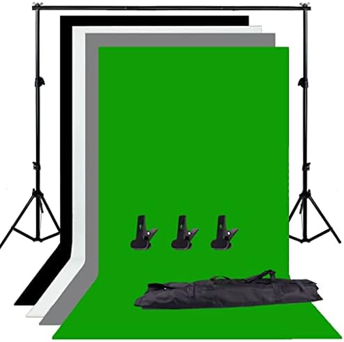 HGVVNM 4 adet 25 w Led Fotoğraf Stüdyosu Softbox Yumuşak Kutu Aydınlatma 4 Backdrop + 2x2 m Arka Plan Desteği Video Çekim için