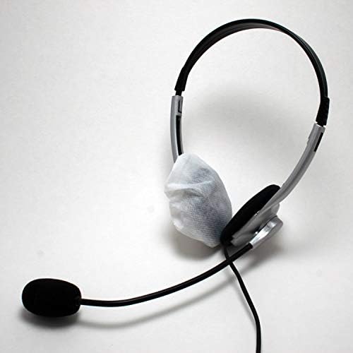 Küçük Gerilebilir Kulaklık Kapakları - Beyaz-100'lük Çanta-2 1/2 inç'e kadar uzanır