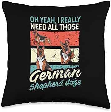 Alman Çoban Köpeği Alsaslılar Fikirler Köpek Sahibi Damızlık Alman Çoban, Polis Köpeği Atmak Yastık, 16x16, Çok Renkli