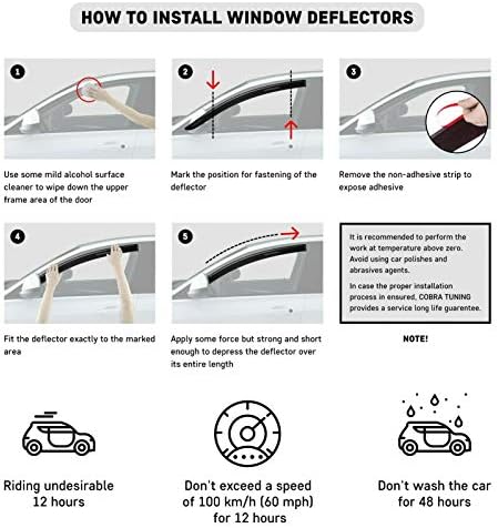 Krom Pencere Saptırıcı 4-Pieces Set-Araba Trim Yan Vent Shades-Hava/Yağmur Muhafızları Ventvisor Toyota Sienna II 2003-2010 ile