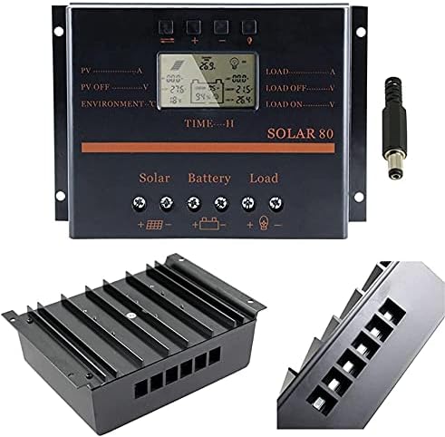 XKUN PWM MPPT Solar Şarj Regülatörü LCD Ekran PV Paneli Pil Şarj Regülatörü 12 V 24 V USB PWM Denetleyici (Akım: 80A)