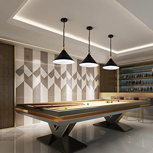 Bilardo masası ışık asılı fikstür 3 ışıkları tavan avize ile 59 inç zincir ayarlanabilir için oyun odası bilardo bilardo masası