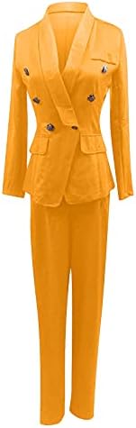 Kadın Gömme Blazer Takım Elbise, uzun Kollu Katı Takım Elbise Pantolon Rahat Zarif Temel İş Görüşmesi Ofis resmi kıyafet Setleri