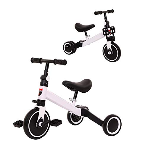 Bebek Denge Araba Çocuk Üç Tekerlekli Bisiklet 2 in 1 Çift Amaçlı Scooter Çocuk 1-3-6 Yaşında Konfor Koltuk Sürme Oyuncaklar