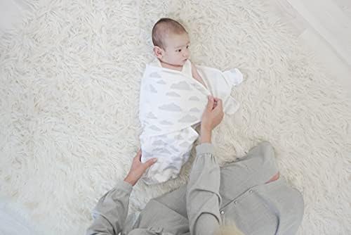Kundak Battaniyesi, Ayarlanabilir Bebek Bebek Kundaklama Şal Seti 4, Yumuşak Pamuktan Yapılmış Erkek ve Kız Çocukları için Bebek
