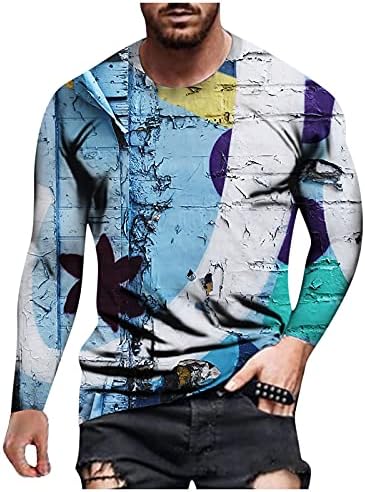 Şık T Shirt Erkekler için Grafik Crewneck Kazak Erkek Grafik Tişörtü erkek T Shirt Rahat Tee Adam için