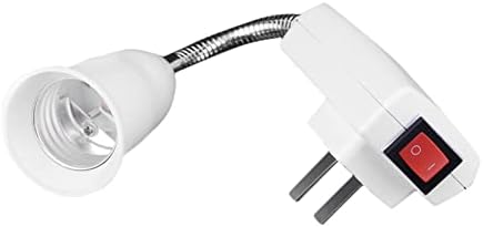 JUSTYINGKAI 5 Adet E27 Ampul Adaptörü Dönüştürücü Esnek Uzatma Standı LED ampul lamba tutucu Soket ile On / Off Anahtarı Ampul