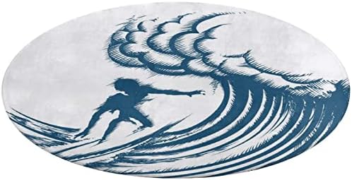 Beyaz Mavi Sörf Adam-拉手 Mercan Kadife paspas 24in Emici Süper Rahat Yumuşak Kaymaz Mercan Kadife banyo Halısı Kuruması daha kolay