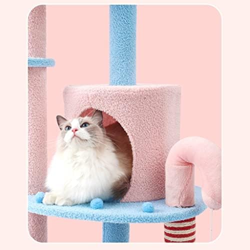 ZAW Kedi Ağacı Kedi Tırmanma Çerçeve Kedi Ağacı Kulesi Dört Mevsim Evrensel Kedi Villa Kedi Tırmalama Şeker Oyuncaklar Kedi Etkinlik