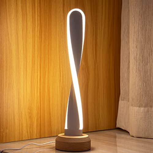 LONRİSWAY Masa Lambası RGB Ahşap lamba Başucu Lambası 16 Renk Değiştiren ışık, Oturma Odaları ve Yatak Odaları için Doğal Kayın