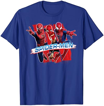 Marvel Örümcek Adam: Hiçbir Şekilde Ev Örümcek-Erkekler Trio T-Shirt