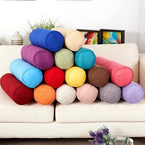 Ev dekoratif yastık Kapakları Düz Renk Yuvarlak Çıkarılabilir yıkanabilir kereste yastık yastık yatak Rulo yastık Baş Bacak Geri