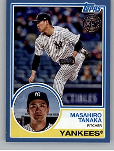 2018 Topps 1983 Topps Mavi 83-78 Masahiro Tanaka New York Yankees Resmi MLB Beyzbol Ticaret Kartı Ham (NM veya Daha İyi) Durumda