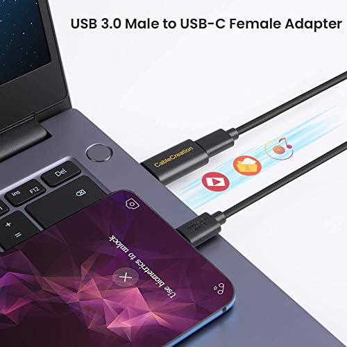 Paket - 2 Ürün: USB3. 1 USB C Dişi USB Erkek Adaptör 5Gbps 3A Hızlı Şarj, USB-USB C Adaptörü, Aktif USB Uzatma Kablosu (Uzun