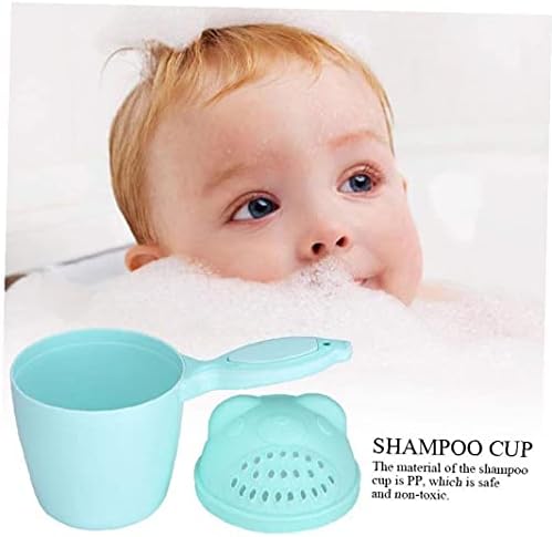 Fincan 1 adet bebek şampuanı Fincan Yıkama Saç Kaşık Bebek Duş Banyo Kapaklar Fincan Su Yüzme Bailer Şampuan Fincan-Yeşil