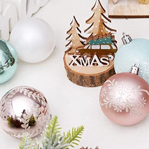 ZXCVBNM Noel Topu Ornaments30Pcs Noel Topları Noel Süslemeleri Ev için Gül Altın Renkli Set Noel Ağacı Kolye Noel Topları Süsler<br>