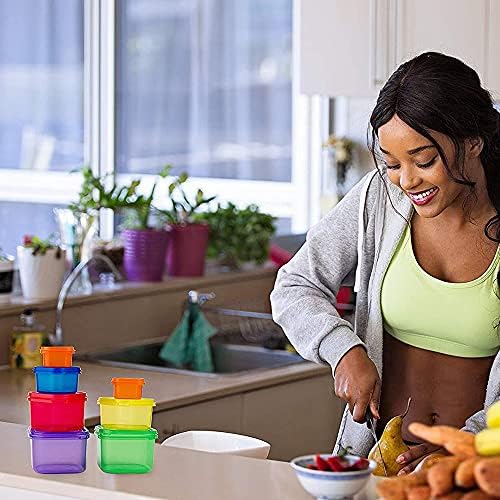 21 Günlük Porsiyon Kontrol Kabı-Fix Öğün Yemek Tabakları Seti Egzersiz vücut Ölçümü için Diyet Setleri Kodlanmış ve Çift Diyet