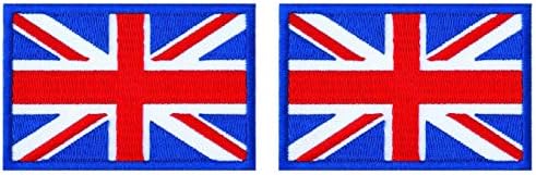 Grafik Toz, 2 Parça Birleşik Krallık İNGILTERE Bayrağı Işlemeli Demir On Patch Aplike İngiliz Union Jack İngiltere Büyük Britanya