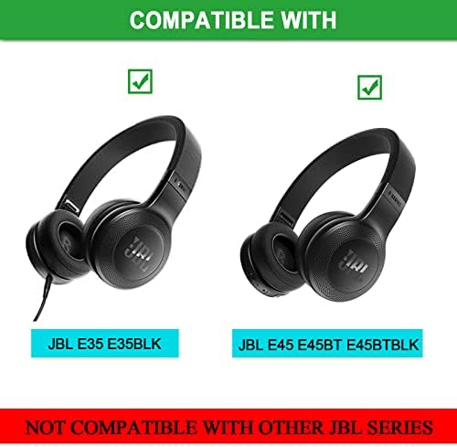 JECOBB Yedek Earpads için JBL E35 E35BLK E45 E45BT E45BTBLK On-Kulak Kulaklıklar ile Protein Deri ve Bellek Köpük Kulak Yastıkları