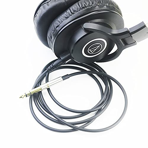 NewFantasia Yedek Ses Yükseltme Kablosu ile Kilit Bağlayıcı ve 6.35 mm Adaptörü için Ses Technica ATH-M50x, ATH-M40x, ATH-M70x,