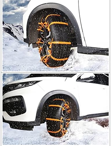FJZFXKZL Kar Zincirleri, 10 adet/takım Araba Lastik Evrensel Anti-Skid Kar Zinciri Off-Road Araç Acil Bağları Ayarlanabilir Zip-Kravat