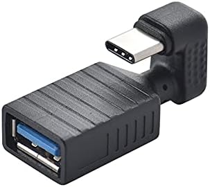 Meıyangjx Tipi C U Şekli Adaptörü, 180 Derece USB C Erkek USB A Dişi Adaptör Laptop ve Tablet ve Cep Telefonu için (USB C M USB