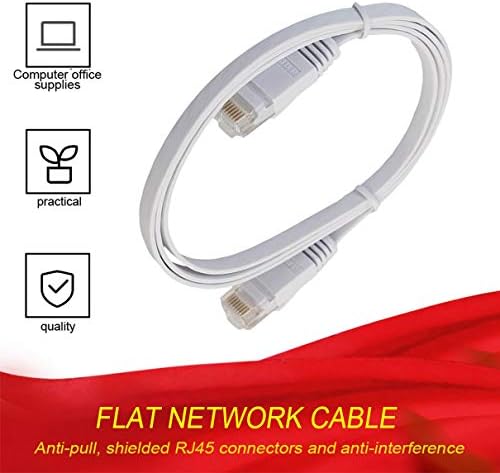 Isabelvictoria Cat6E Düz Ethernet Ağ LAN Kablosu Yüksek Hızlı İletim Dizüstü Ethernet Kablosu Yama Kablosu Ev Ofis için