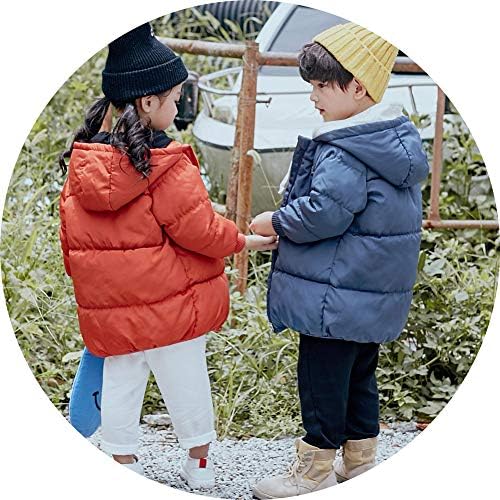 LANBAOSI Çocuklar kışlık Mont Kapşonlu ışık Puffer Coat Sıcak Yastıklı Ceket ile Bebek Erkek Kız Toddler için