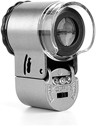 Teerwere el Mikroskop gümüş Büyüteç Taşınabilir Mini cep LED UV ışık mikroskop Büyüteç USB mikroskop büyüteç ile ayarlanabilir