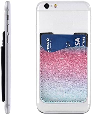 Mavi Pembe ve Mor Pastel Renkler Telefon Cüzdan, Telefon Kredi Kartı Tutucu 3 m Yapıştırıcı Tüm iPhone'lar ve Androidler için