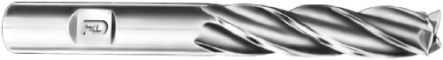 F & D Tool Company 19216-XV708 Çoklu Flüt Kare Burun Ucu Değirmeni, Tek Uçlu, Uzun, T-15 Kobalt Çelik, 1/4 Değirmen Çapı, 3/8