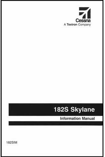 Cessna 182S 1997 ve Pilot Bilgilendirme Kılavuzu (bölüm 182SIM)