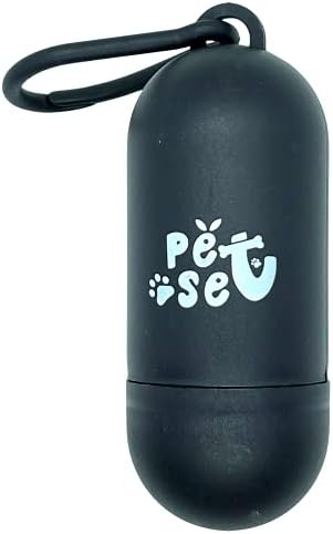 Tasma Klipsli Köpek Atık Poop Torbaları için Stacy Talan Plastik Dağıtıcı tarafından Pet Seti (Siyah) (Siyah)