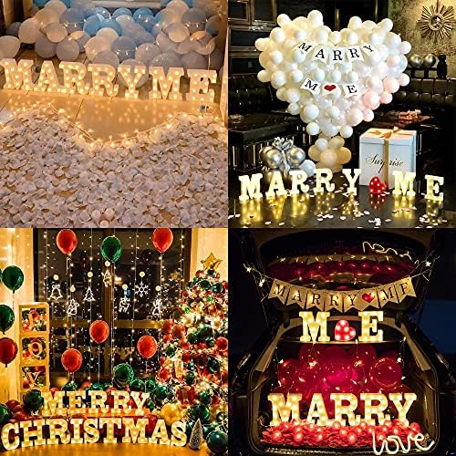 Sunnyglade dekoratif LED mektup ışıkları Işareti,Light Up Marquee Harfler için Duvar düğün doğum günü partisi Noel ev Bar dekorasyon(1)