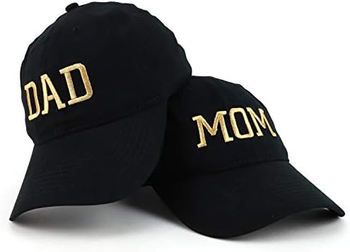 Trendy Giyim Mağazası Sermaye Altın İplik Anne ve Baba Yumuşak Pamuk 2 Adet Kap Seti