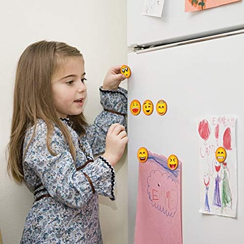 MORCART 54 Adet Emoji Buzdolabı Mıknatısları-Sevimli Buzdolabı Mıknatısları-Sınıf, Soyunma, Ofis Eğlenceli Ruh Mıknatıs-Herkes