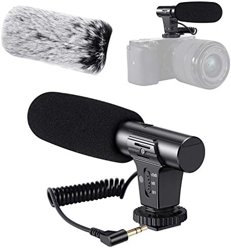 Kamera Mikrofonu, DSLR için Video Mikrofonu Röportaj Av Tüfeği Mikrofonu Canon Nikon Sony Panasonic Fuji için Video Mikrofonu